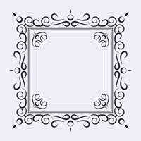 Flat art decorative frame design background vector