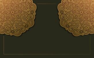 dark gold color pattern mandala background concept vector