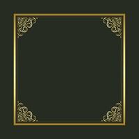 golden decorative frame design background vector