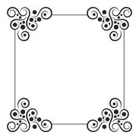 Flat decoration frame design background vector