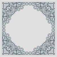Elegant decorative oriental frame design background vector