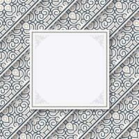 Calligraphic square ornament frame line vector