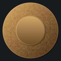 Luxury decorative calligraphy ornament frame line design vector