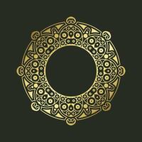 Luxury Gold round circle frame design vector