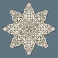 retro motif mandala background design vector