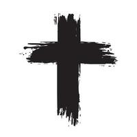 Holy Worn Blackened Cross Texture vector