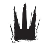 Gothic Reign Distressed Crown Art vector