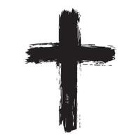 Worn Christian Cross Dark Texture vector