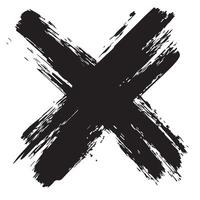 Worn Edges Black Simple Cross vector