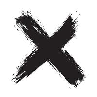 Gritty Symbol Blackened Religious Cross vector