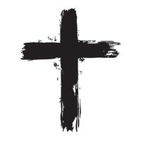 Abstract Christian Cross Grunge Effect vector