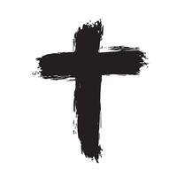 Gothic Reverence Blackened Cross Art vector