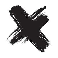 Grunge Faith Black Simple Cross vector