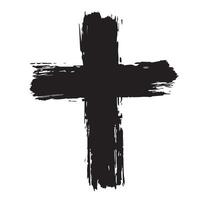 Chipped Worship Distressed Cross Texture vector