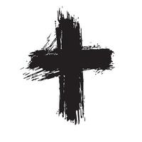 Ancient Devotion Grunge Cross Texture vector