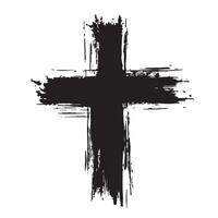 Gothic Texture Simple Christian Cross vector