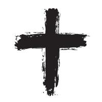 Blackened Faith Rustic Christian Symbol vector