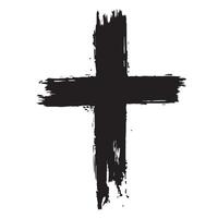 Timeworn Devotion Black Christian Symbol vector