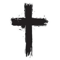 Textured Reverence Christian Cross Design vector