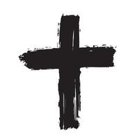 Time-Tested Faith Grunge Cross Texture vector
