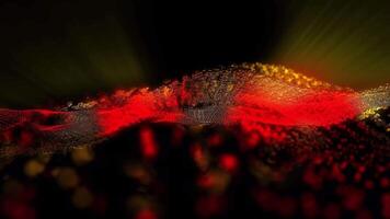 The smooth movement of virtual waves of red and gold colors excites the imagination, immersing the mind in a unique creative atmosphere. video