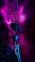 Abstraction of virtual waves of blue and violet colors that excite the imagination, immersing the mind in a unique creative atmosphere. video