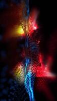 The smooth movement of virtual waves of blue and red colors excites the imagination, immersing the mind in a unique creative atmosphere. video