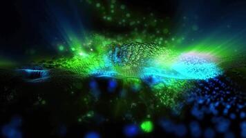 The smooth movement of abstract green waves excites the imagination, immersing the mind in a unique creative atmosphere. video