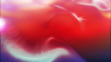 uma em loop fundo do brilhante vermelho ondas, suavemente fluindo para dentro cada outro. video