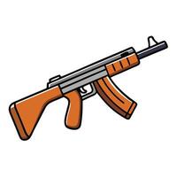 flat An orange gun on a white background vector