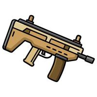 flat color An image of a gun on a white background vector