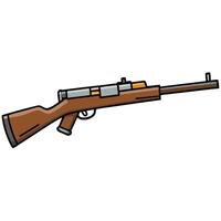 flat a color A rifle on a white background vector