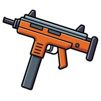 flat An orange and black gun on a white background vector