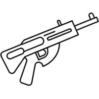 flat color A gun outline on a white background vector