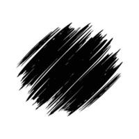 Abstract Black Brush Stroke Grunge Texture Design Element vector