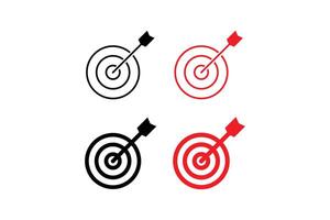 Four arrows in a target icon vector