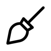Magic Broom Icon. Line Art Style Design Isolated On White Background vector
