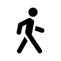 Walk icon. Walk icon illustration. simple icon on white background vector