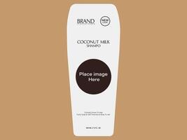 Coconut Milk Shampoo Label Design Template vector