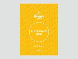 Mango Juice Can Label Design Template vector