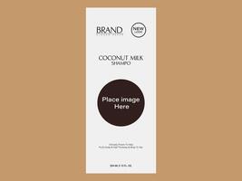 Simple yet elegant label design template for Coconut Milk Shampoo vector