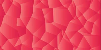 Geometric motifs. Faceted shapes. Red gradient. Abstract design. 3D effect. Polygonal structure. Modern style. Textured surface. Low poly abstract background. Scale texture. Modern and contemporary. vector