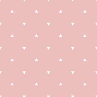 Seamless pattern with white triangles on a pink background vector