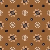 Seamless pattern with beige colors on a brown background vector