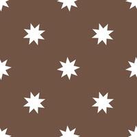 Seamless pattern with stars on brown background vector