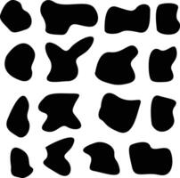 Abstract Cow Skin Seamless Pattern Playful Black and White Spots for Prints and Art vector