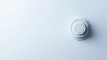 A minimalist image showcasing a white circular design element on a pale background, perfect for use in modern graphics and design applications. photo