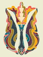 a colorful abstract design with a flower in the middle vector