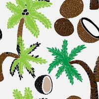 coconut palm tree pattern vector