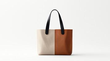 Stylish tote bag featuring a contemporary design with contrasting colors. Perfect for everyday use, shopping, or casual outings, combining functionality and aesthetic appeal. photo